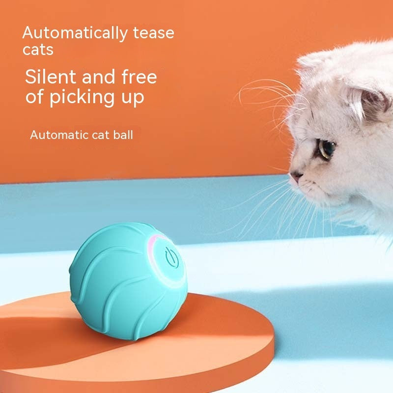 Smart Cat Toys Rolling Ball Pet Cat Owner Interactive Pets Toys Automatic Bouncing Ball USB Self Hi Teasing Kittens Jumping Ball Pets Fashion