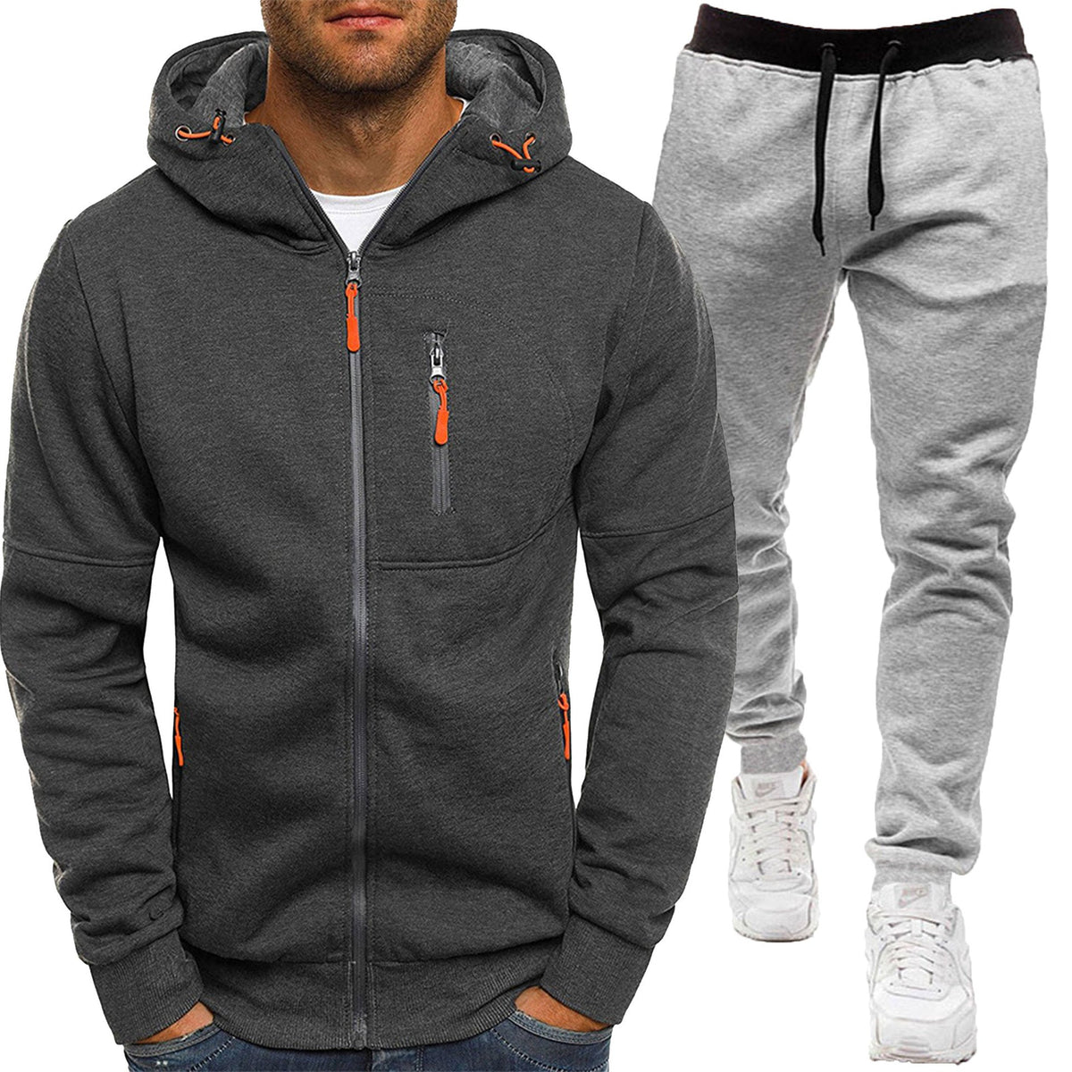 2026 FallWinter New Mens Set Casual Hooded Sweatshirt Sportswear NorixaFashion.com