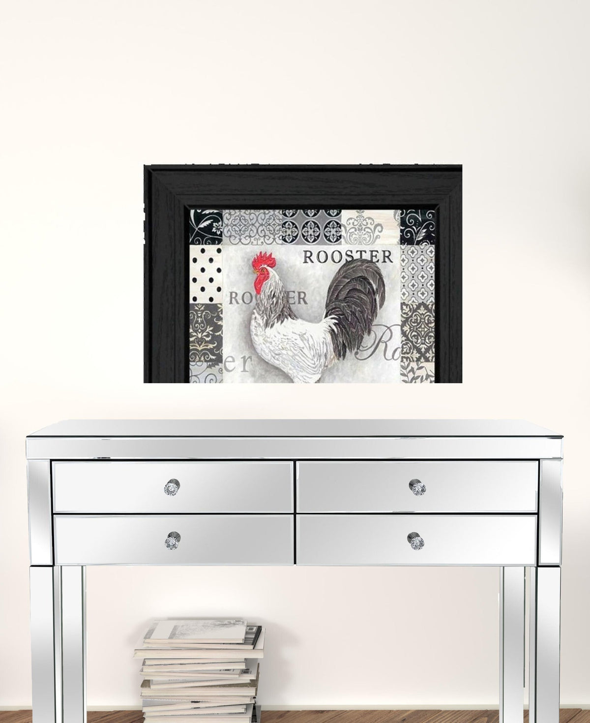 Set Of Two Rooster I Black Framed Print Wall Art LuxuryLifeWay Online Store