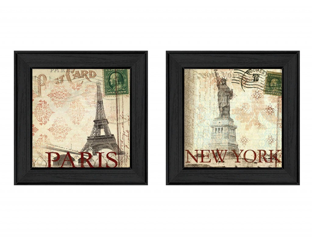 Set Of Two Post Cards Black Framed Print Wall Art LuxuryLifeWay Online Store
