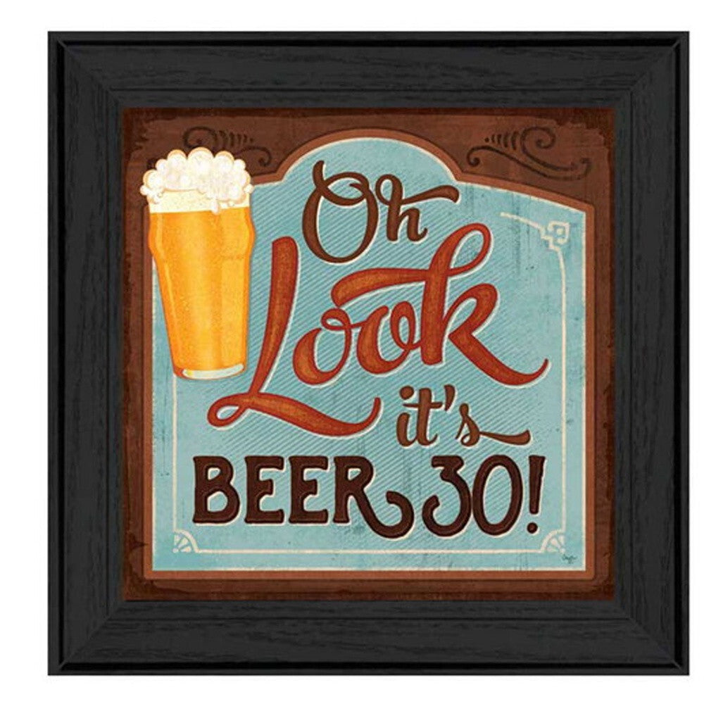 Set Of Two Beer Oclock Black Framed Print Wall Art LuxuryLifeWay Online Store