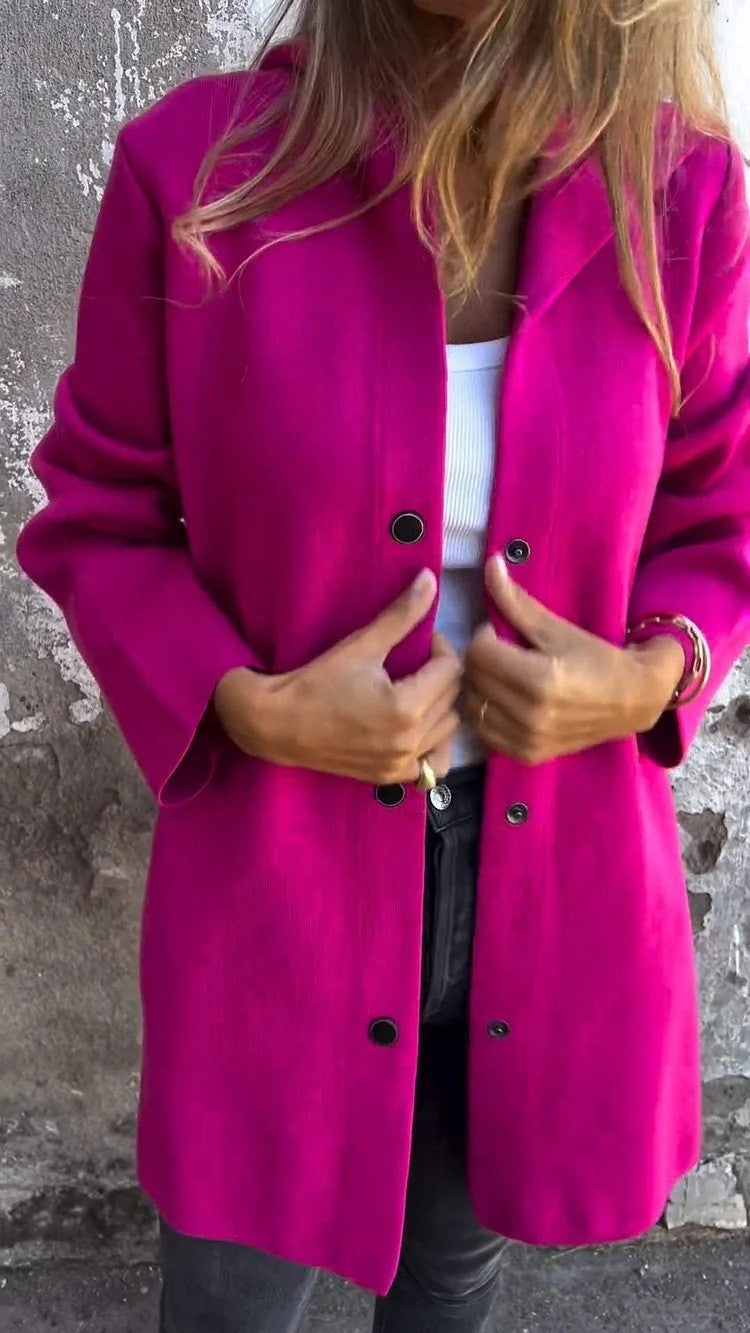 Cross-Border European And American 2026 Autumn And Winter New Fashion Long-Sleeve Solid Color Jacket For Women, Popular On Amazon And Aliexpress NorixaFashion.com