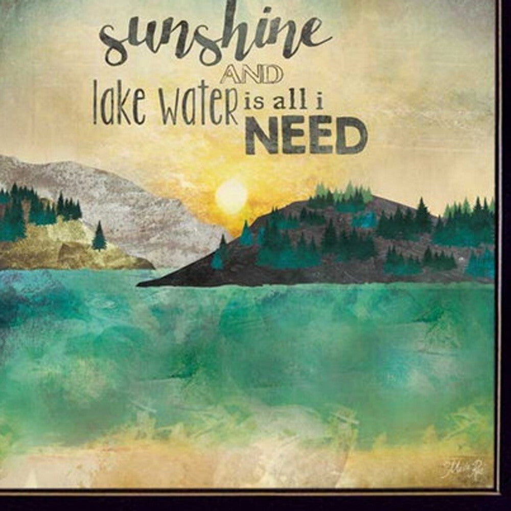 Set Of Two The Lake is Calling Black Framed Print Wall Art LuxuryLifeWay Online Store