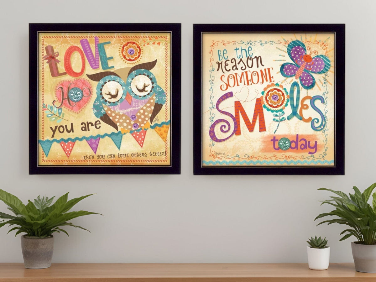 Set Of Two Be the Reason Black Framed Print Wall Art LuxuryLifeWay Online Store