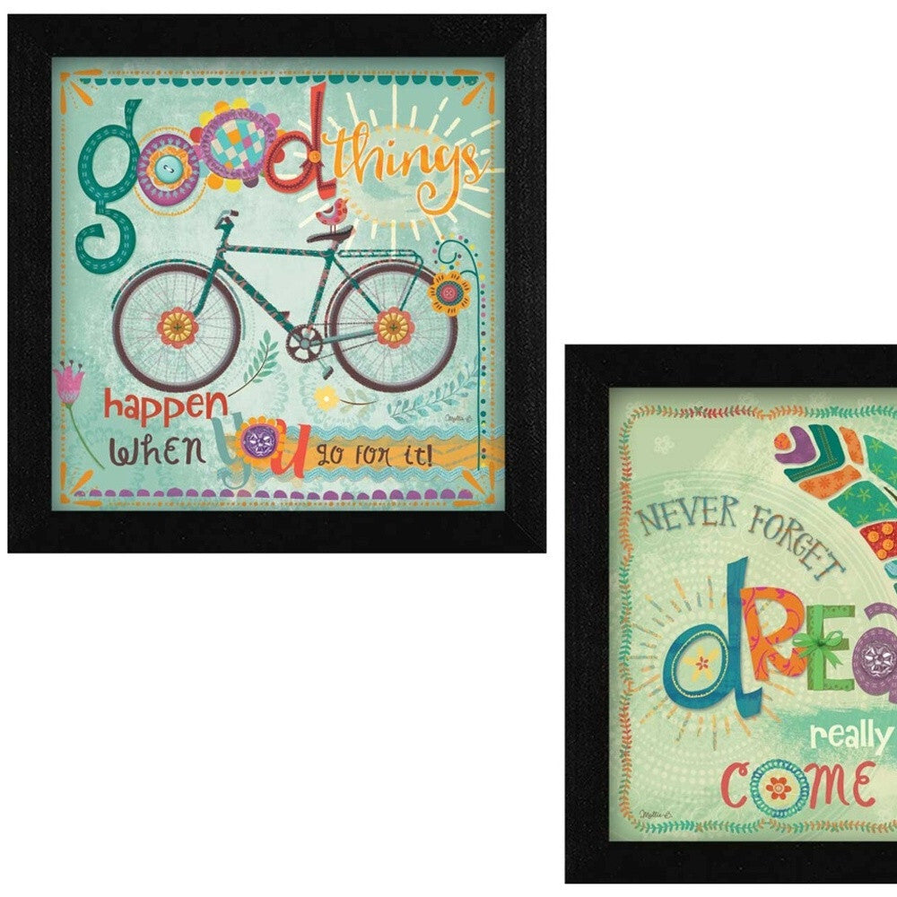 Set Of Two Good Things Black Framed Print Wall Art LuxuryLifeWay Online Store