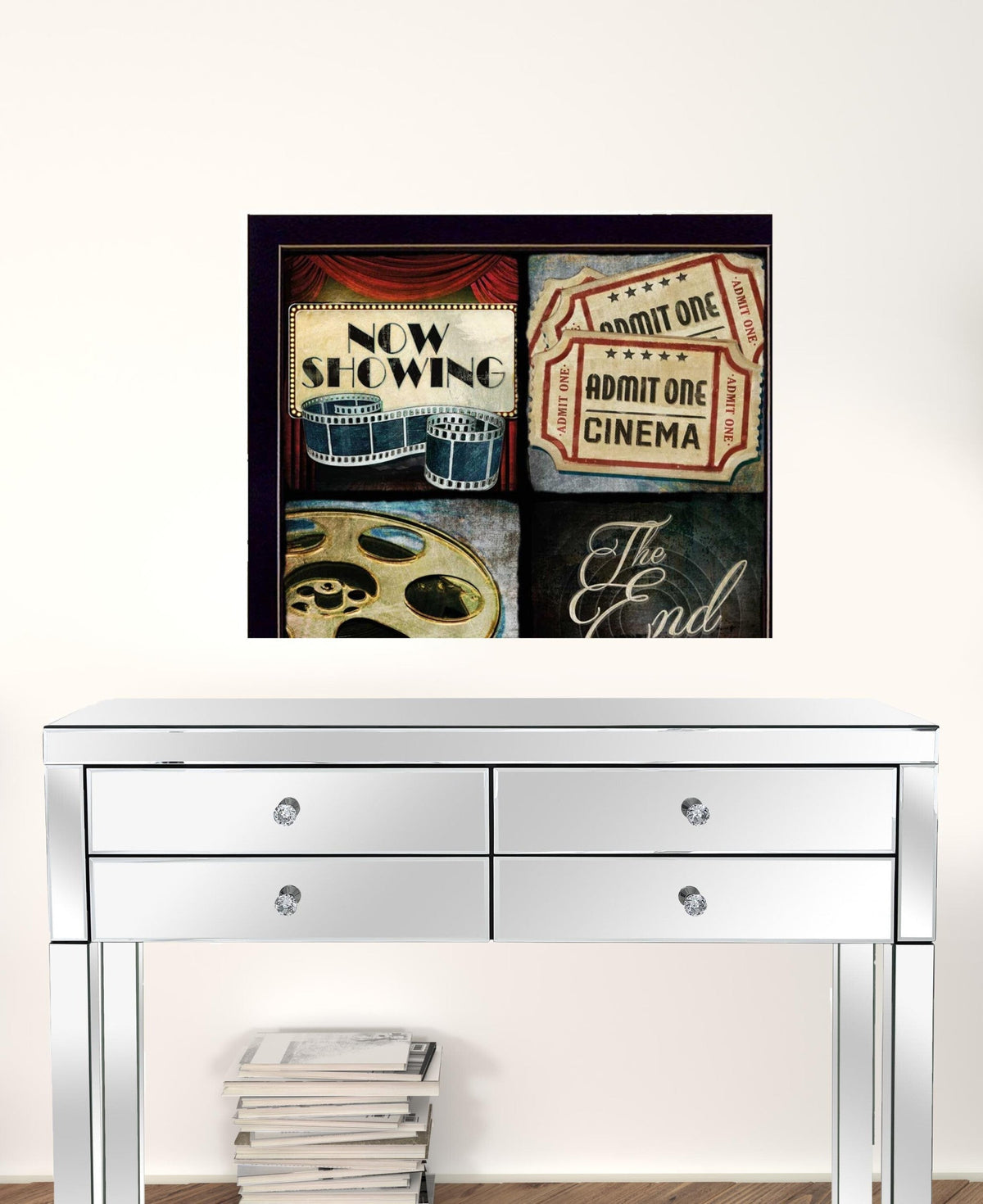Set Of Two At The Movies Black Framed Print Wall Art LuxuryLifeWay Online Store
