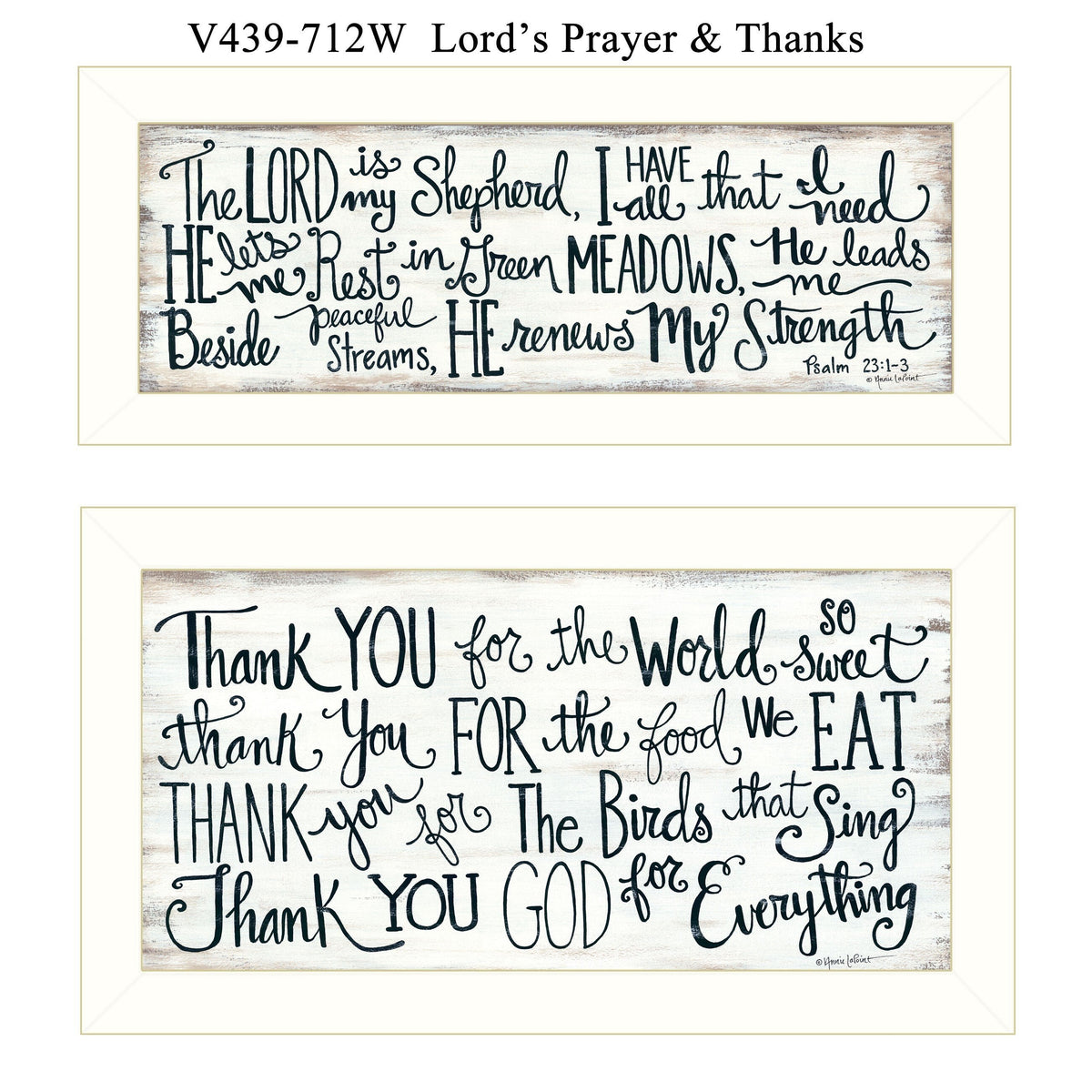 Set Of Two Thank You Lord 1 White Framed Print Wall Art LuxuryLifeWay Online Store