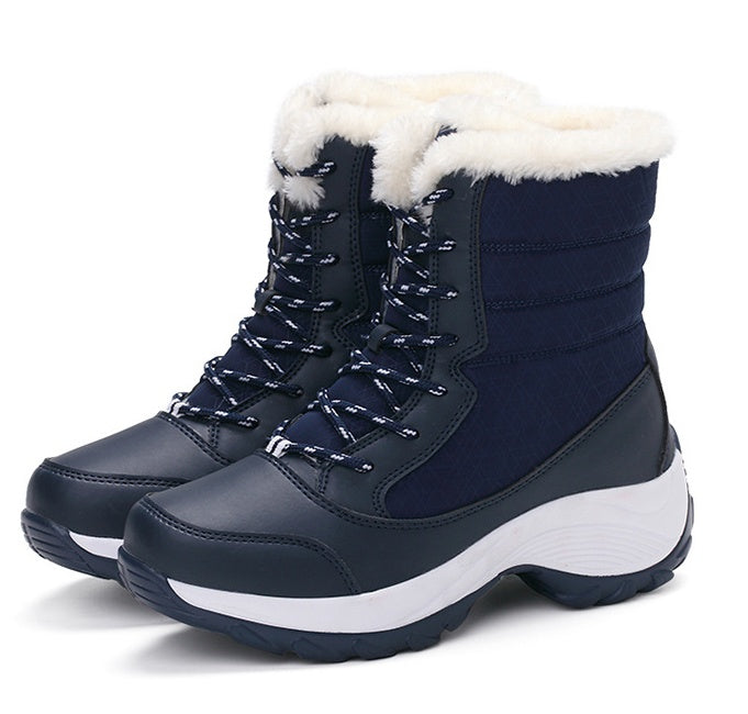Snow Boots Female High To Help Waterproof Ladies Cotton Shoes Boots Plus Velvet Shoes Best YouTube Store