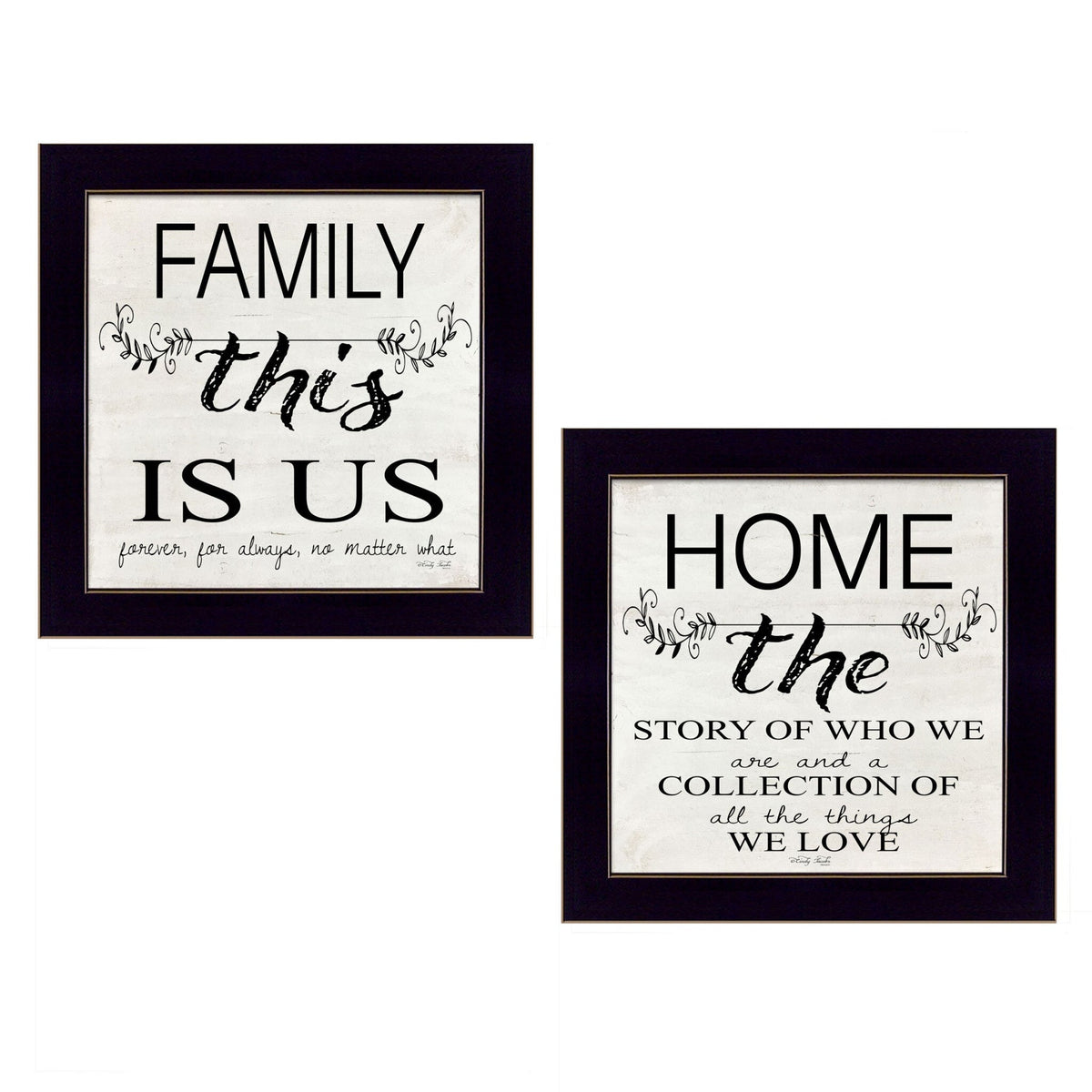 Set Of Two Family 1 Black Framed Print Wall Art LuxuryLifeWay Online Store