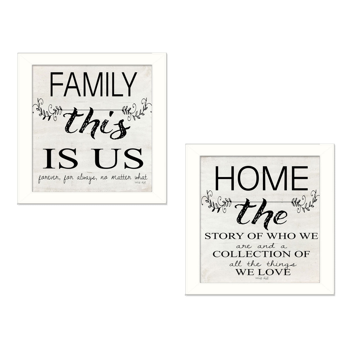 Set Of Two Family 2 White Framed Print Wall Art LuxuryLifeWay Online Store