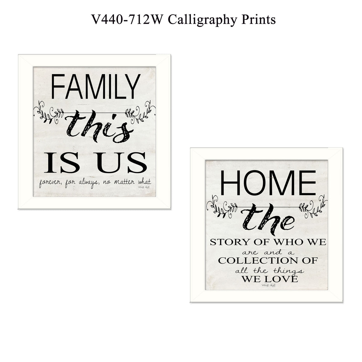 Set Of Two Family 2 White Framed Print Wall Art LuxuryLifeWay Online Store
