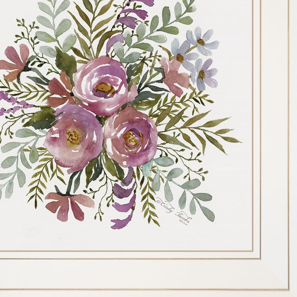 Set Of Two Floral Spray I and II White Framed Print Wall Art LuxuryLifeWay Online Store