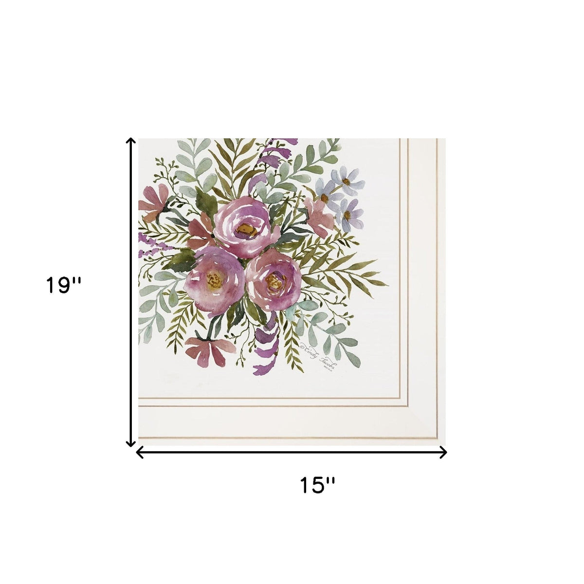Set Of Two Floral Spray I and II White Framed Print Wall Art LuxuryLifeWay Online Store