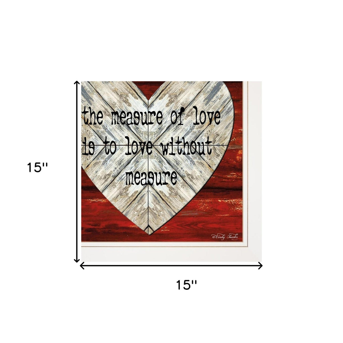 Set Of Two Love is Patient or Measure 1 White Framed Print Wall Art LuxuryLifeWay Online Store