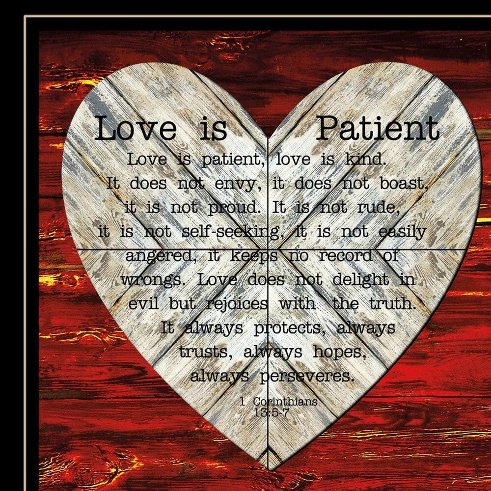Set Of Two Love is Patient or Measure 2 Black Framed Print Wall Art LuxuryLifeWay Online Store