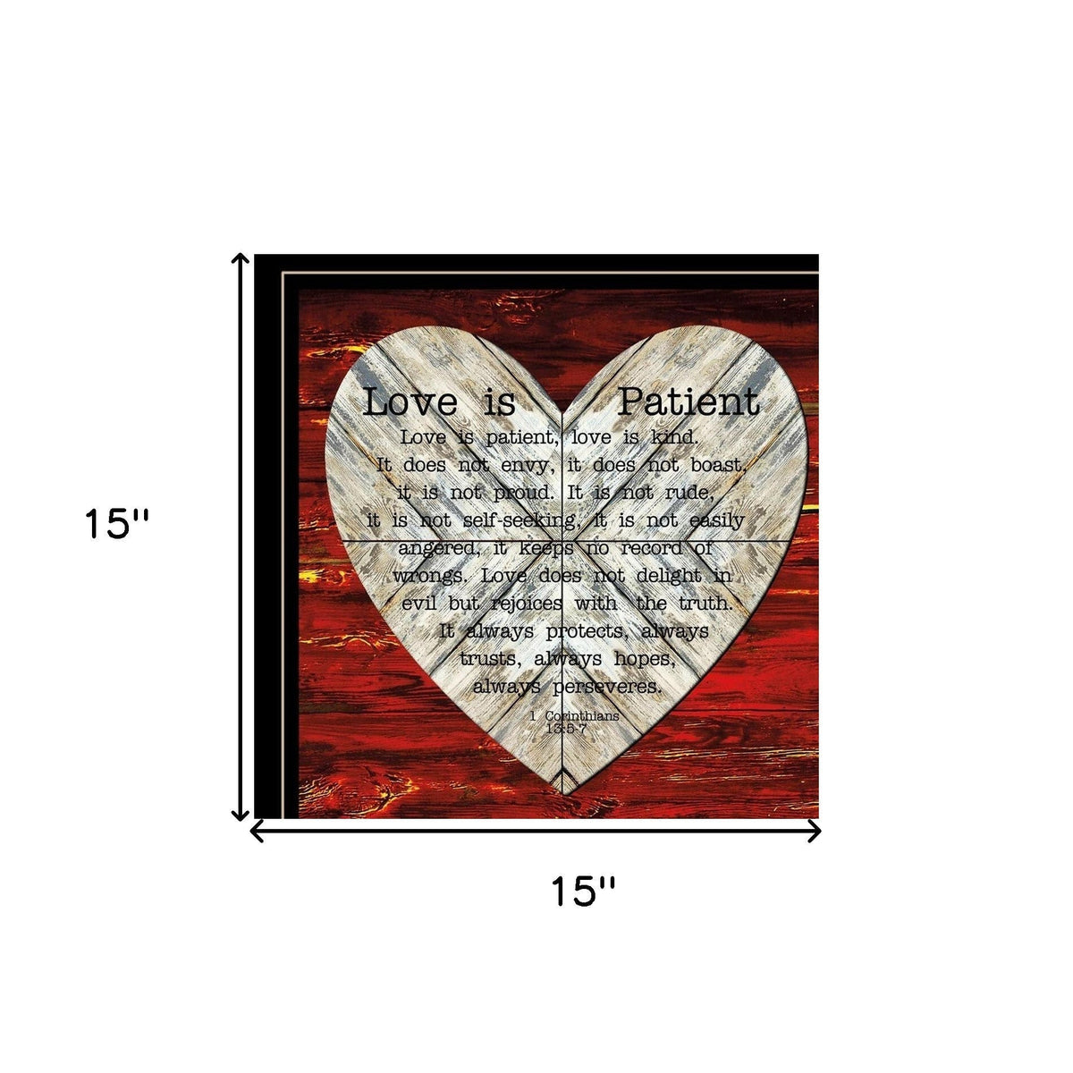 Set Of Two Love is Patient or Measure 2 Black Framed Print Wall Art LuxuryLifeWay Online Store