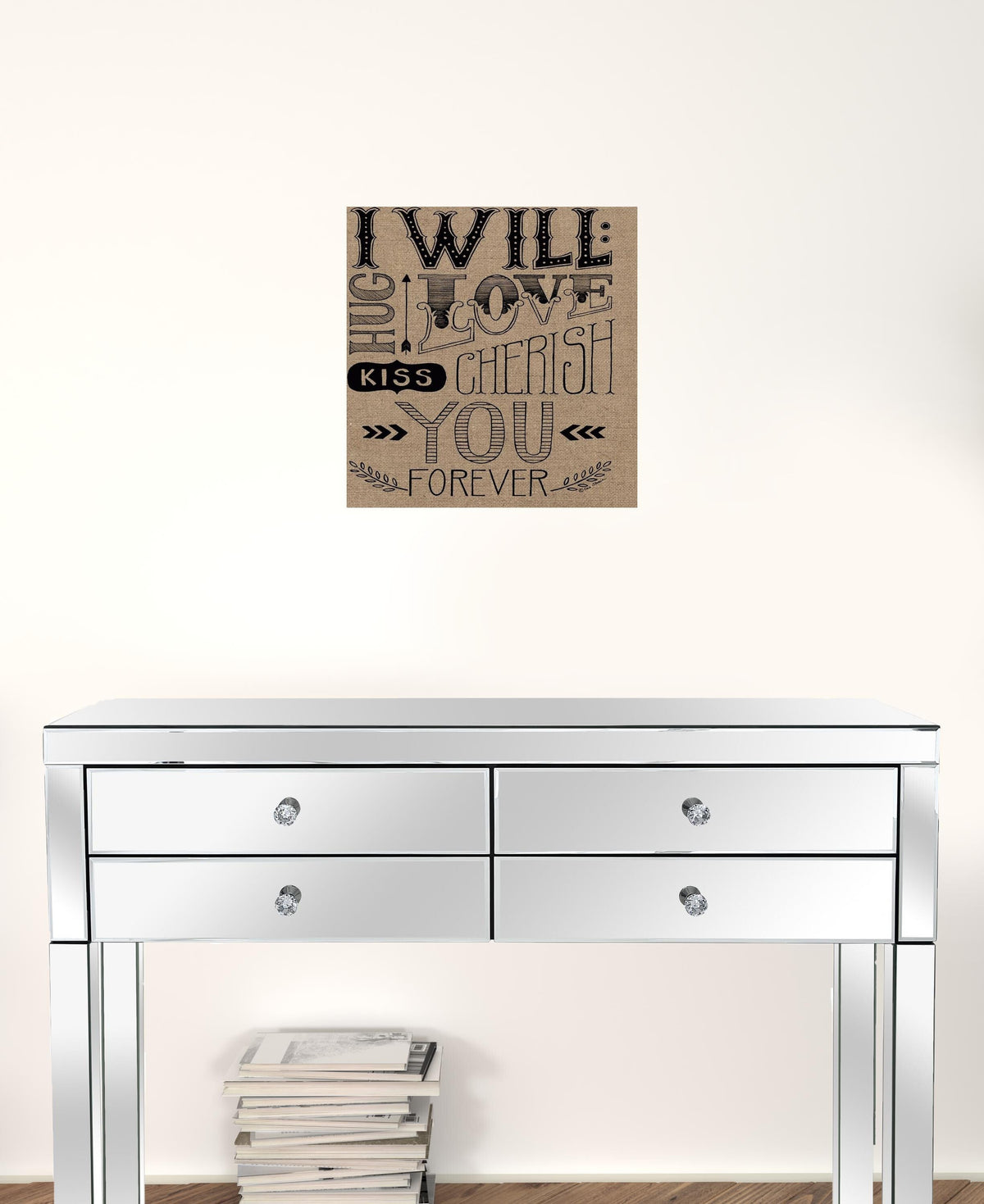 Set Of Two Hugs or Forever 1 White Framed Print Wall Art LuxuryLifeWay Online Store