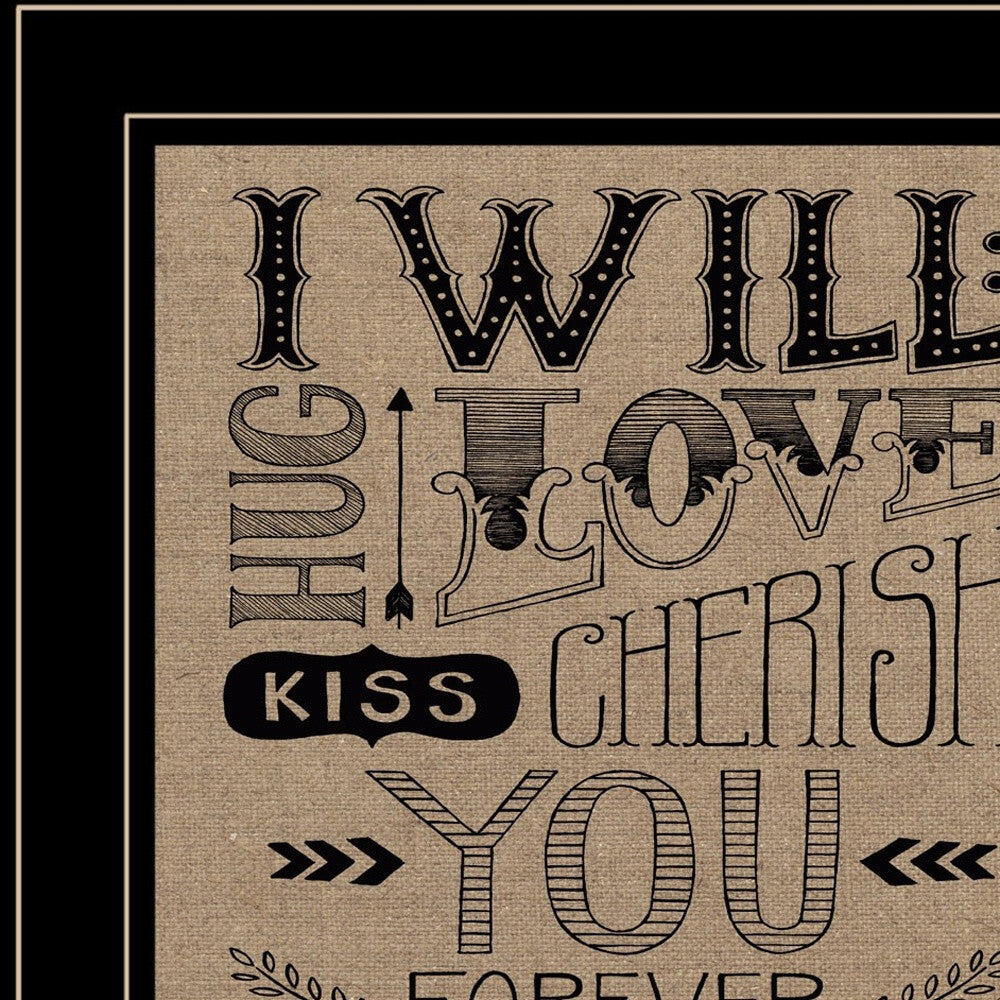 Set Of Two Hugs or Forever 2 Black Framed Print Wall Art LuxuryLifeWay Online Store