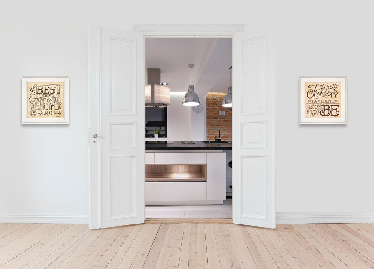Set Of Two Together or Each Other 1 White Framed Print Wall Art LuxuryLifeWay Online Store