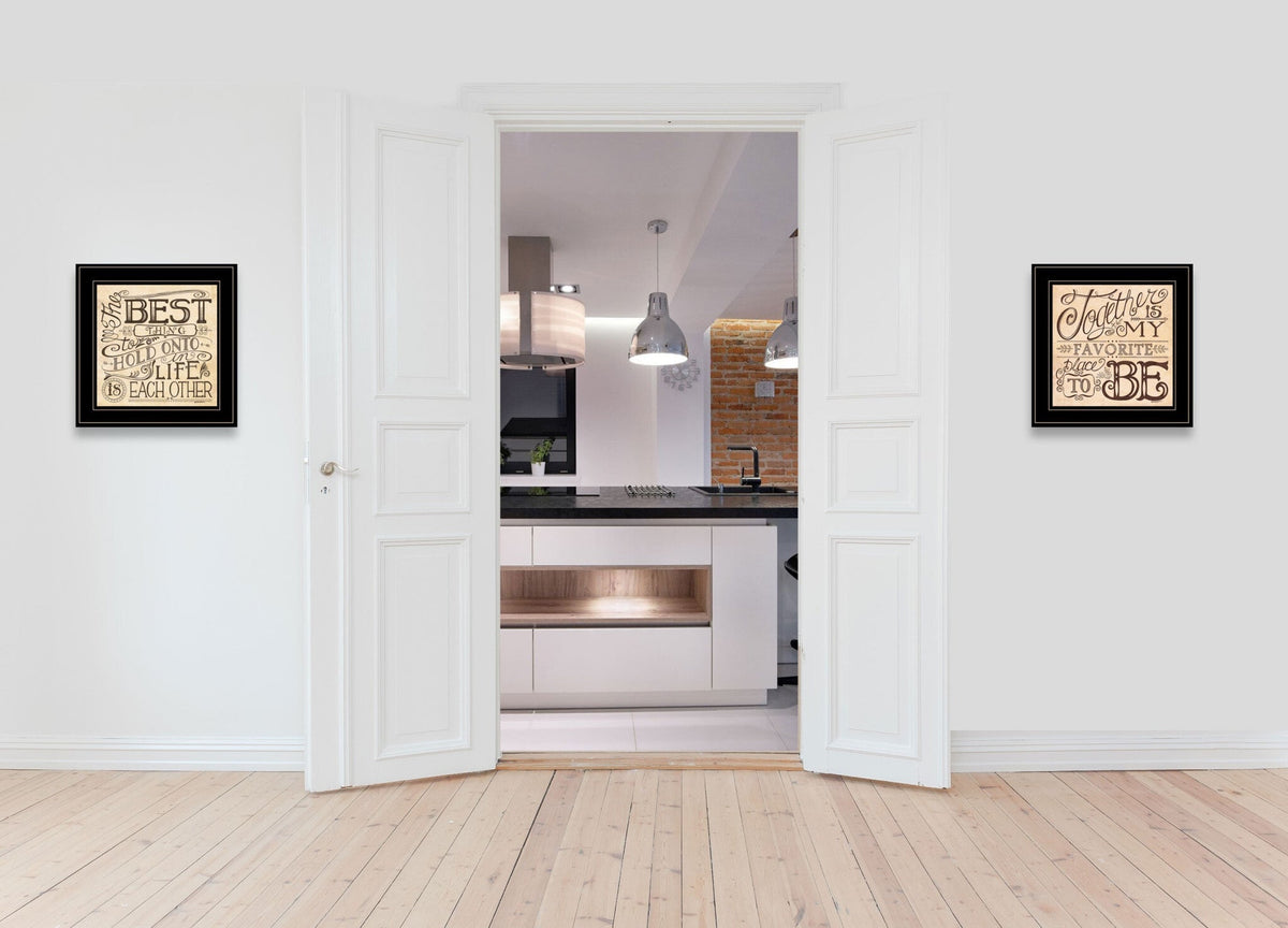 Set Of Two Together or Each Other 2 Black Framed Print Wall Art LuxuryLifeWay Online Store