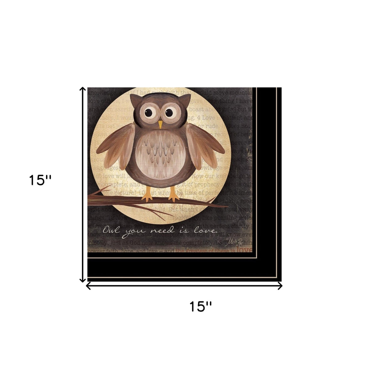 Set Of Two Owl Always Love and Need You 2 Black Framed Print Wall Art LuxuryLifeWay Online Store