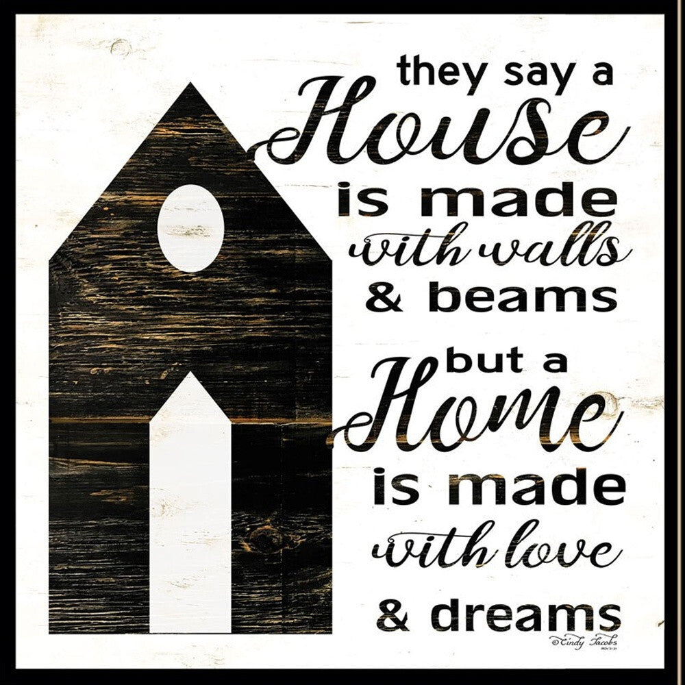 Set Of Two House or Blessing Black Framed Print Wall Art LuxuryLifeWay Online Store