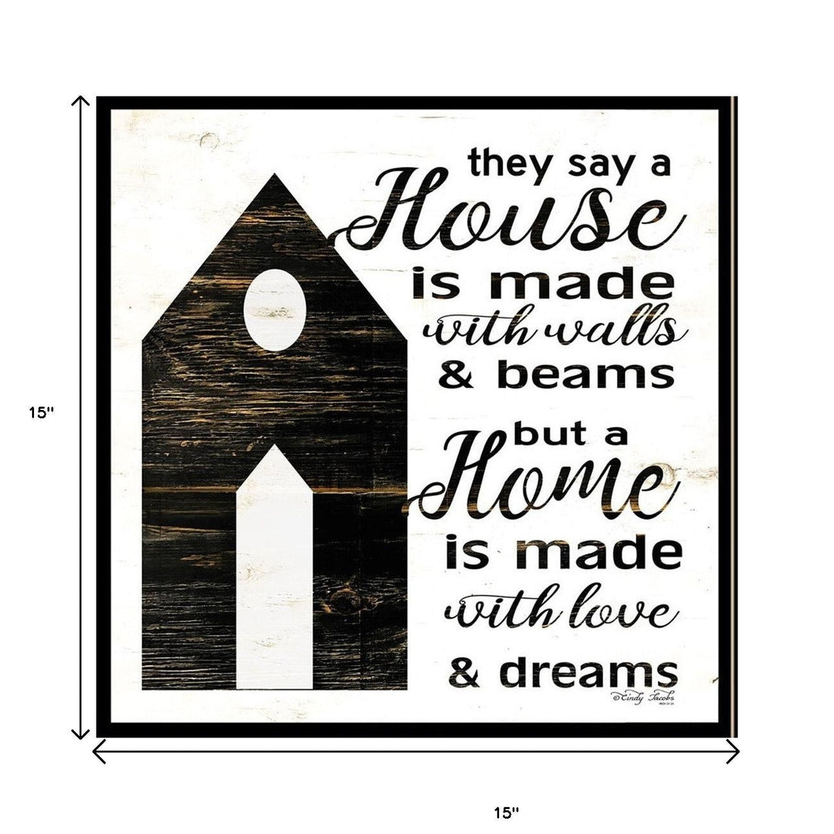 Set Of Two House or Blessing Black Framed Print Wall Art LuxuryLifeWay Online Store