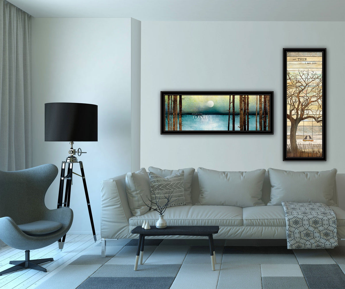 Set Of Two I met You or Living your Dreams 1 Black Framed Print Wall Art LuxuryLifeWay Online Store