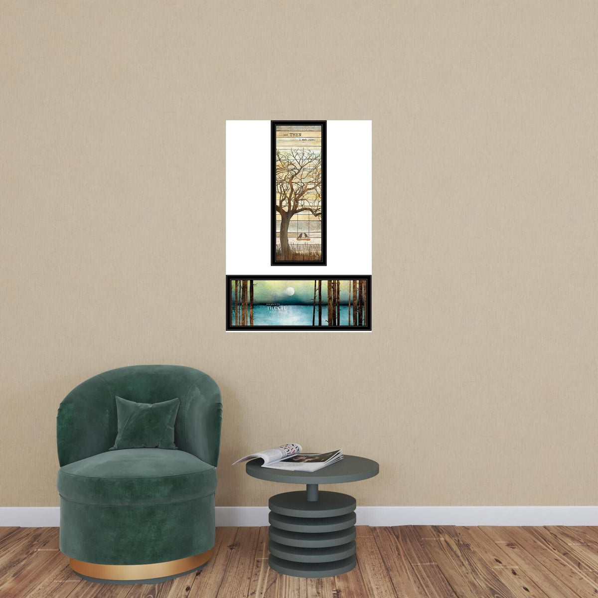 Set Of Two I met You or Living your Dreams 1 Black Framed Print Wall Art LuxuryLifeWay Online Store