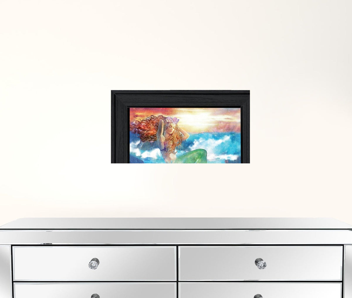 Set Of Two Mermaids 2 Black Framed Print Wall Art LuxuryLifeWay Online Store