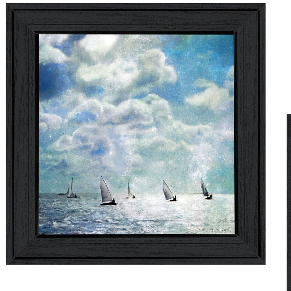 Set Of Two Sailboat Marina 3 Black Framed Print Wall Art LuxuryLifeWay Online Store