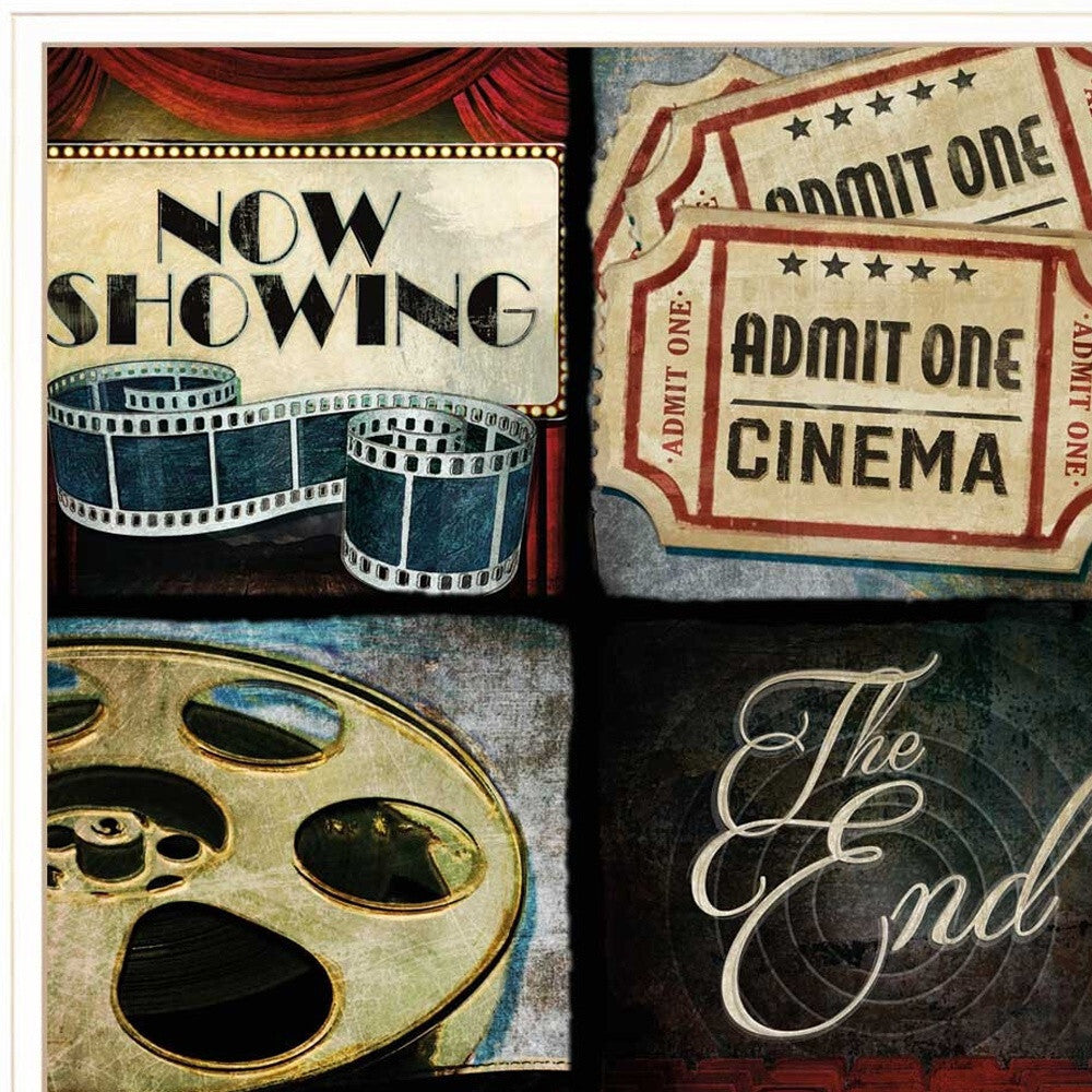 Set Of Two At The Movies 1 White Framed Print Wall Art LuxuryLifeWay Online Store