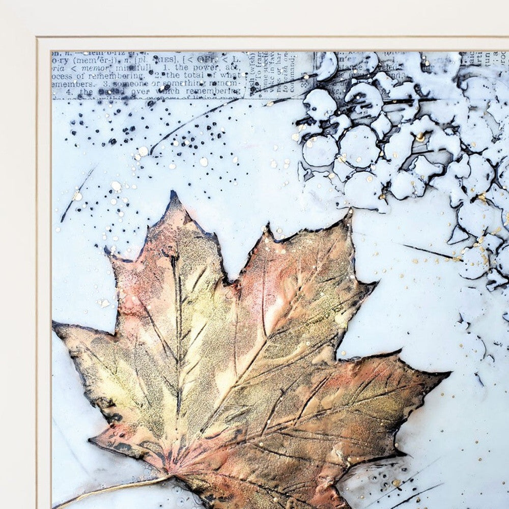 Set Of Two Channeling Fall Leaves White Framed Print Wall Art LuxuryLifeWay Online Store