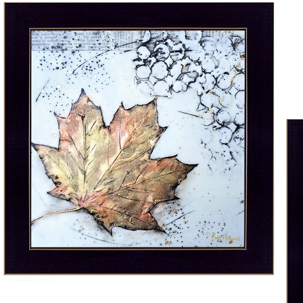 Set Of Two Channeling Fall Leaves I and III 3 Black Framed Print Wall Art LuxuryLifeWay Online Store