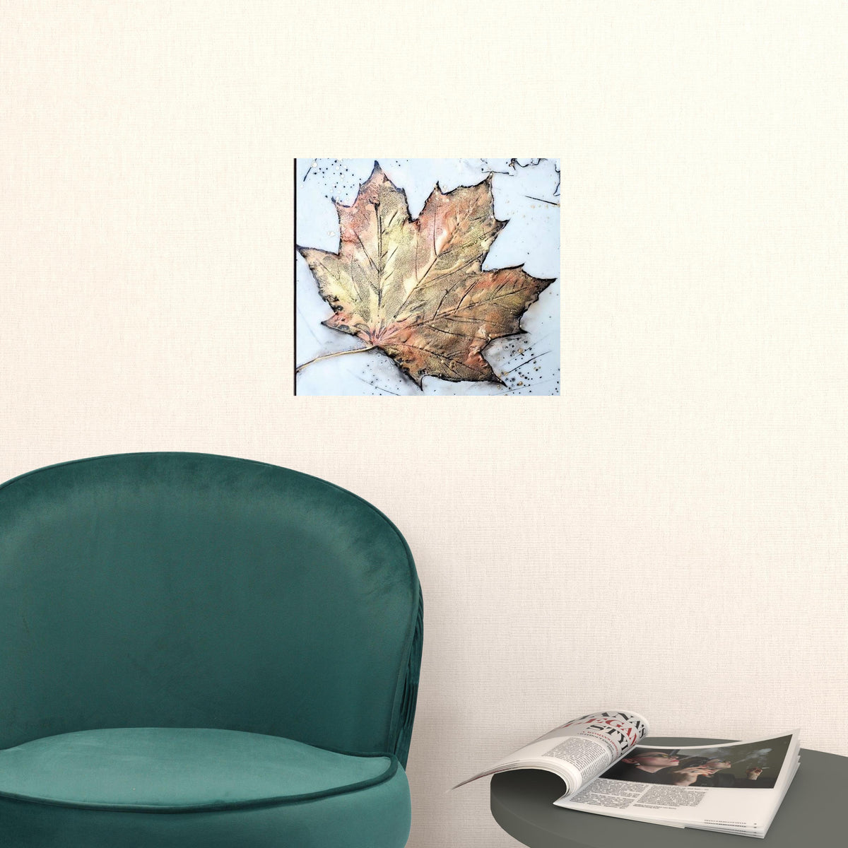 Set Of Two Channeling Fall Leaves I and III 3 Black Framed Print Wall Art LuxuryLifeWay Online Store