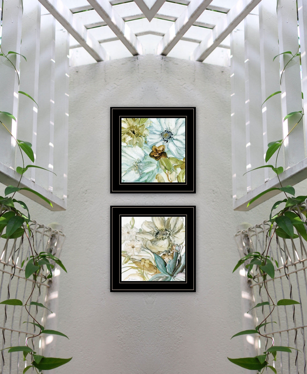 Set Of Two Sea Glass 2 Black Framed Print Wall Art LuxuryLifeWay Online Store