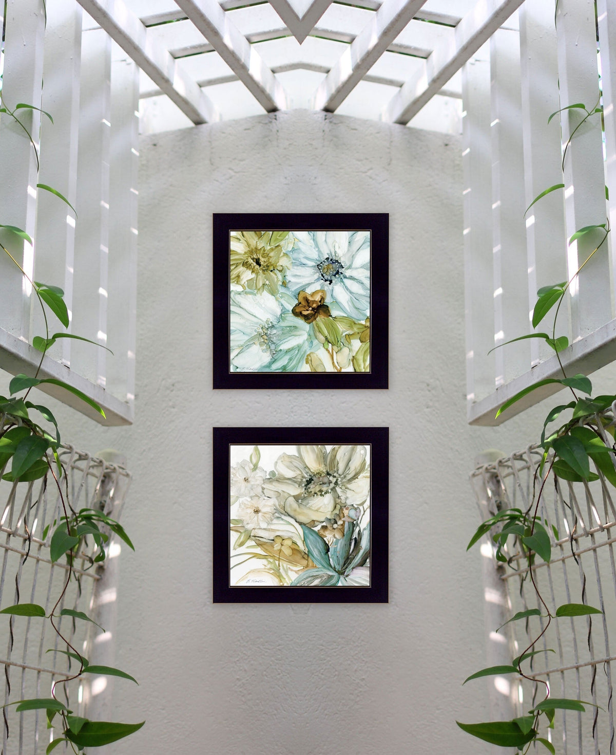 Set Of Two Sea Glass 3 Black Framed Print Wall Art LuxuryLifeWay Online Store