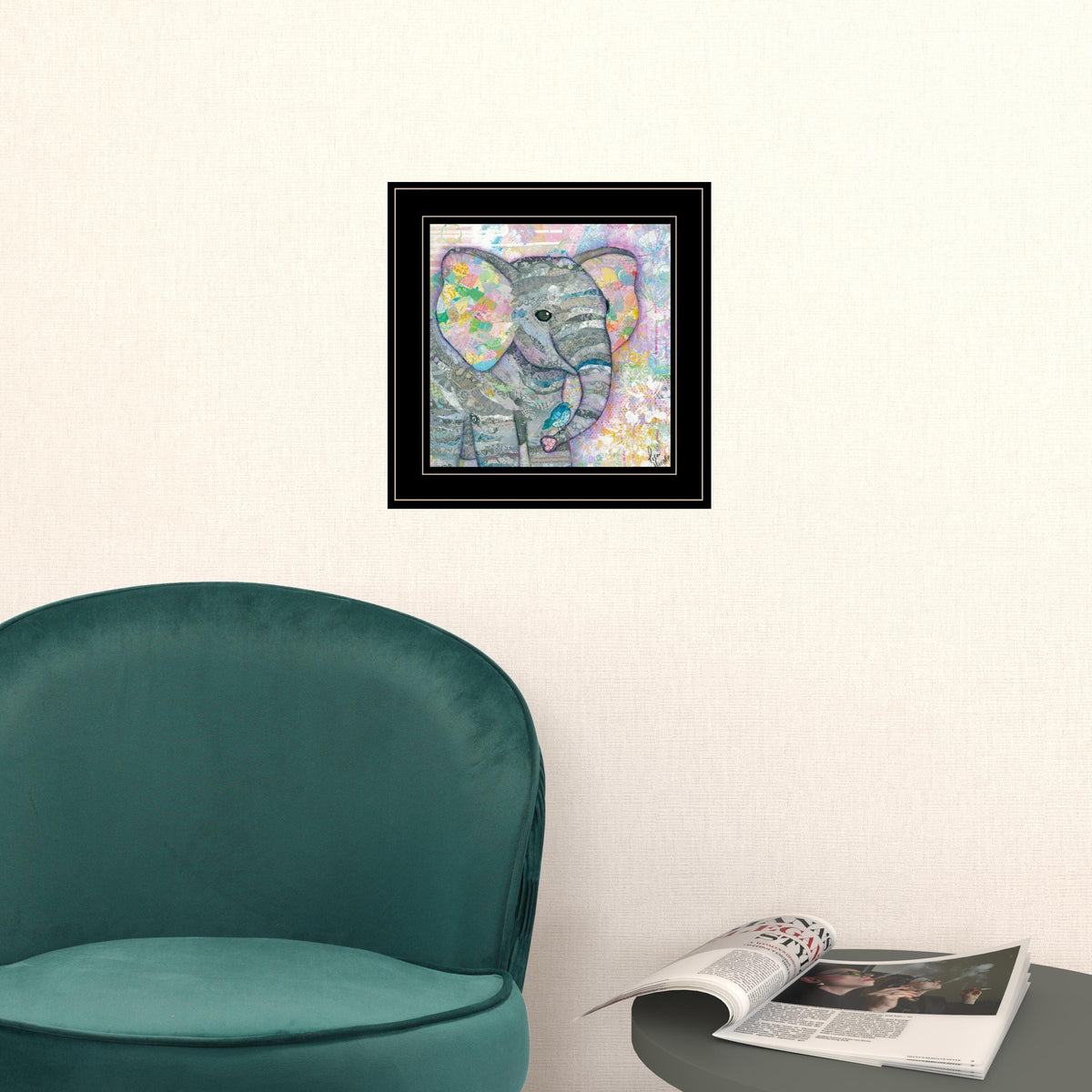 Set Of Two Elephant I and II 2 Black Framed Print Wall Art LuxuryLifeWay Online Store