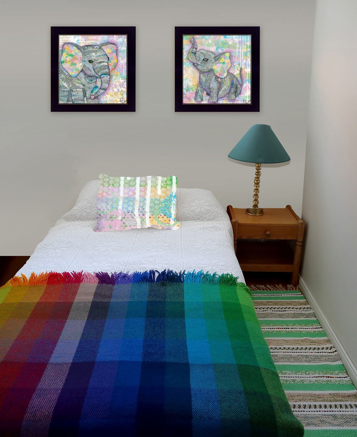 Set Of Two Elephant I and II 3 Black Framed Print Wall Art LuxuryLifeWay Online Store