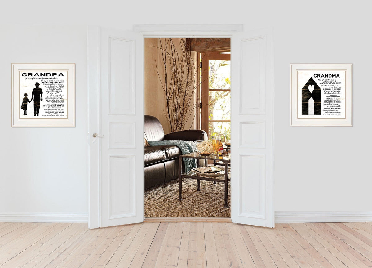 Set Of Two My Grandparents are the Best 2 White Framed Print Wall Art LuxuryLifeWay Online Store