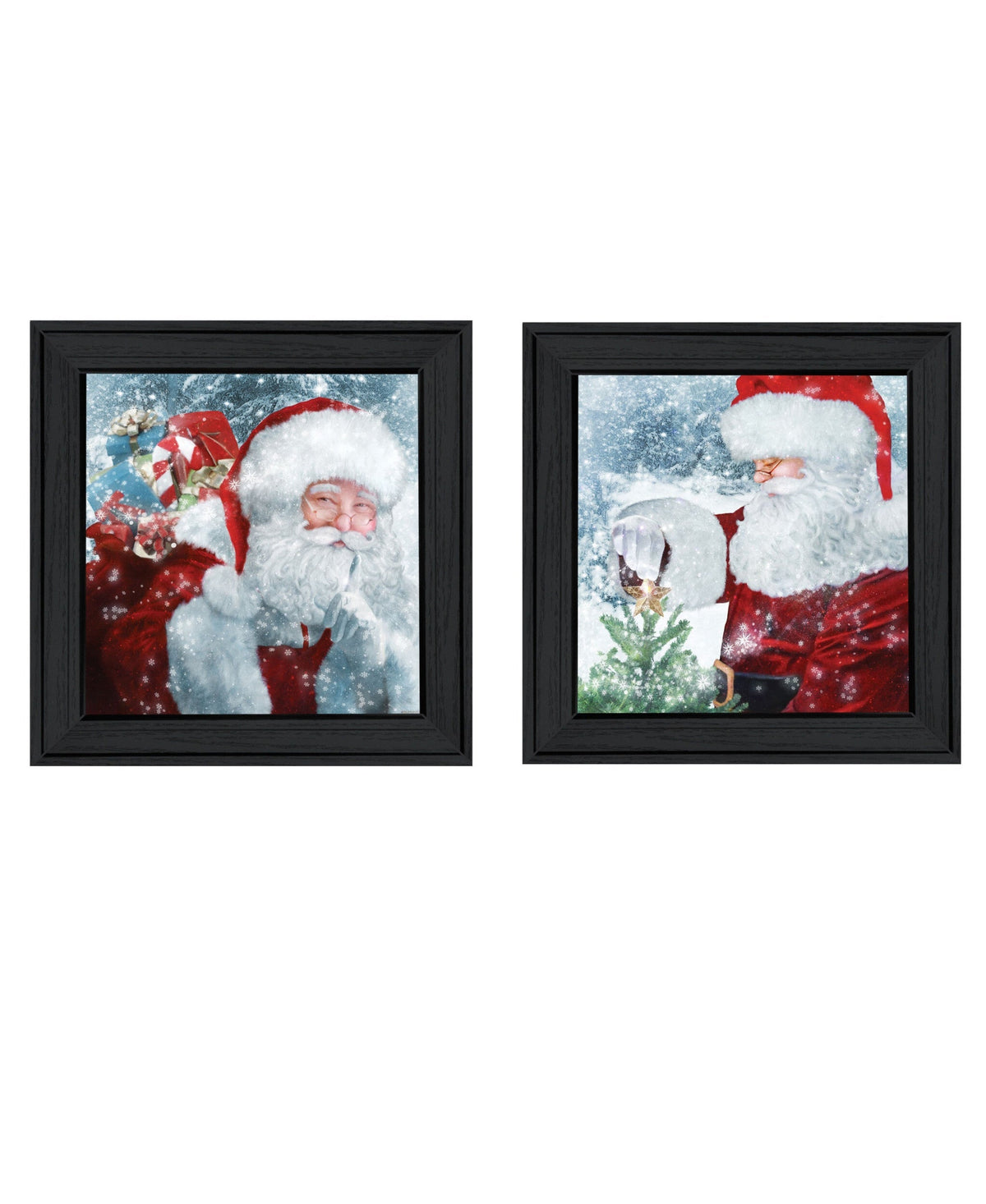 Set Of Two Santas Blessings 2 Black Framed Print Wall Art LuxuryLifeWay Online Store