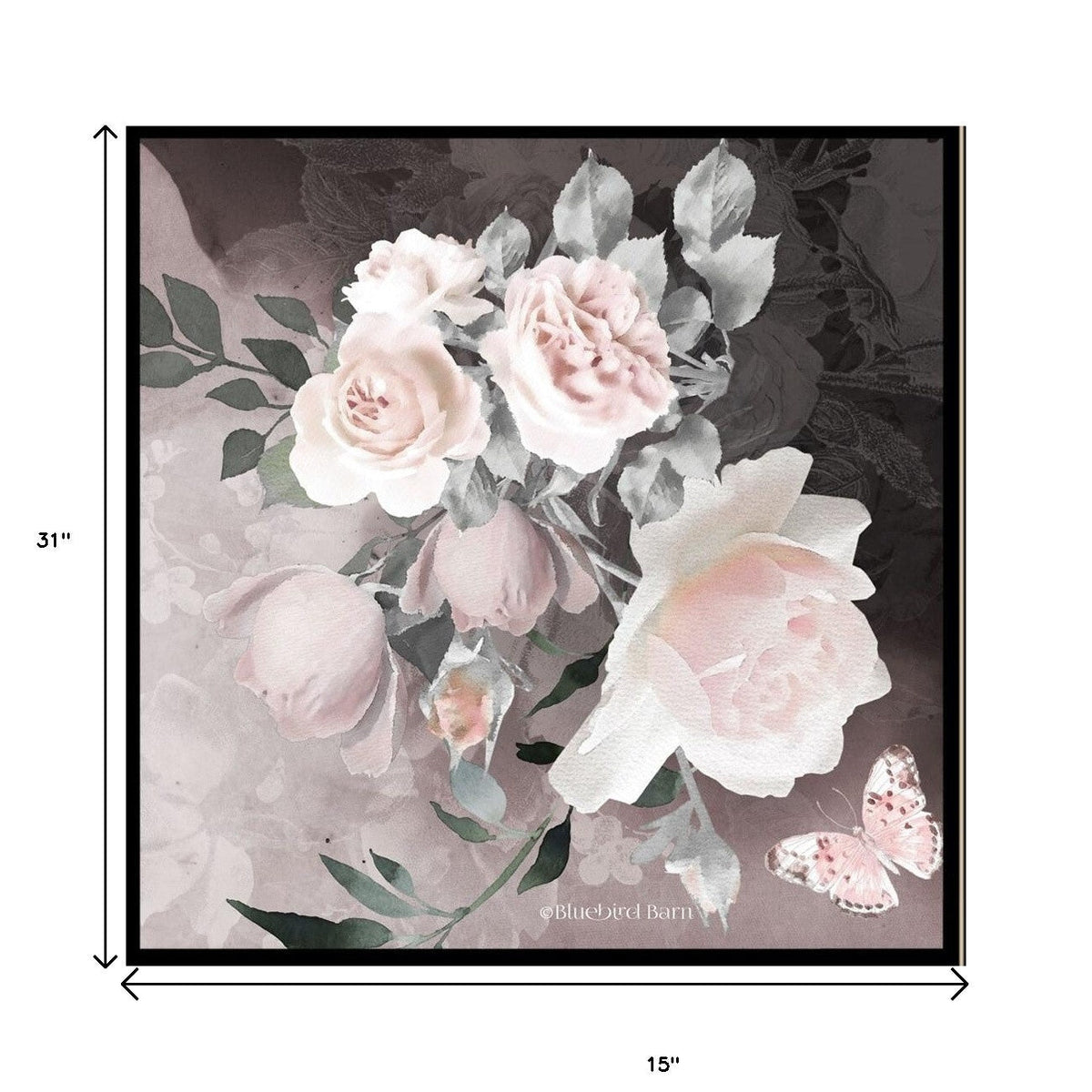 Set Of Two Noir Roses 3 Black Framed Print Wall Art LuxuryLifeWay Online Store