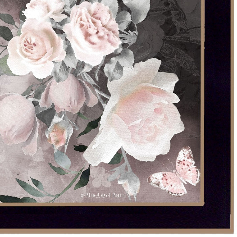 Set Of Two Noir Roses Black Framed Print Wall Art LuxuryLifeWay Online Store