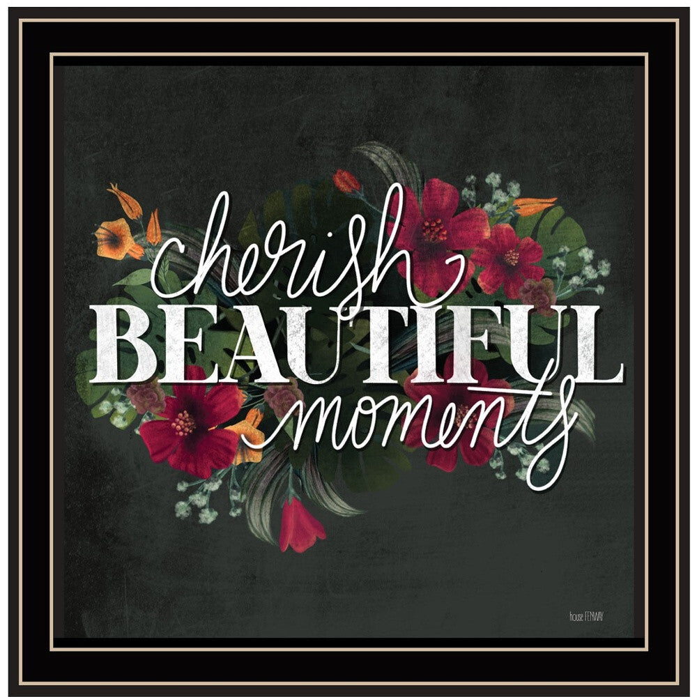 Set Of Two Cherish and Have Faith 2 Black Framed Print Wall Art LuxuryLifeWay Online Store