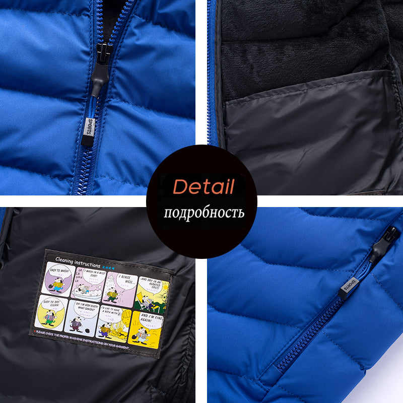 Men's Winter Casual Hooded Parka Jacket with Detachable Hat Pi-Mart