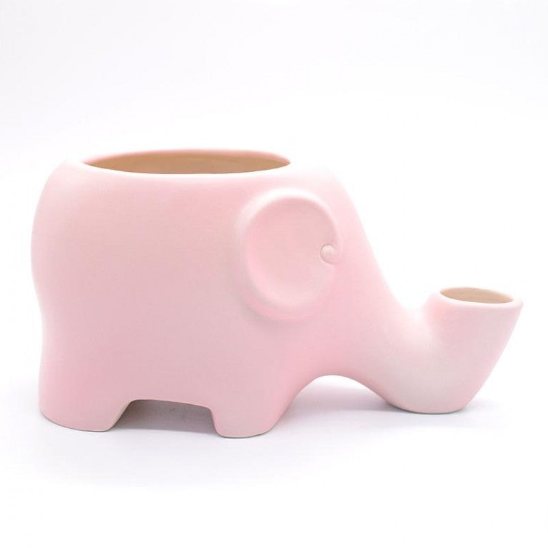 Ceramic Elephant Drinking Fountain Cat Bowl Pets Fashion