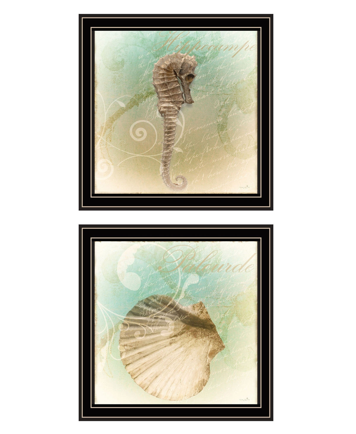 Set Of Two The Sea III and Sea IV 1 Black Framed Print Wall Art LuxuryLifeWay Online Store
