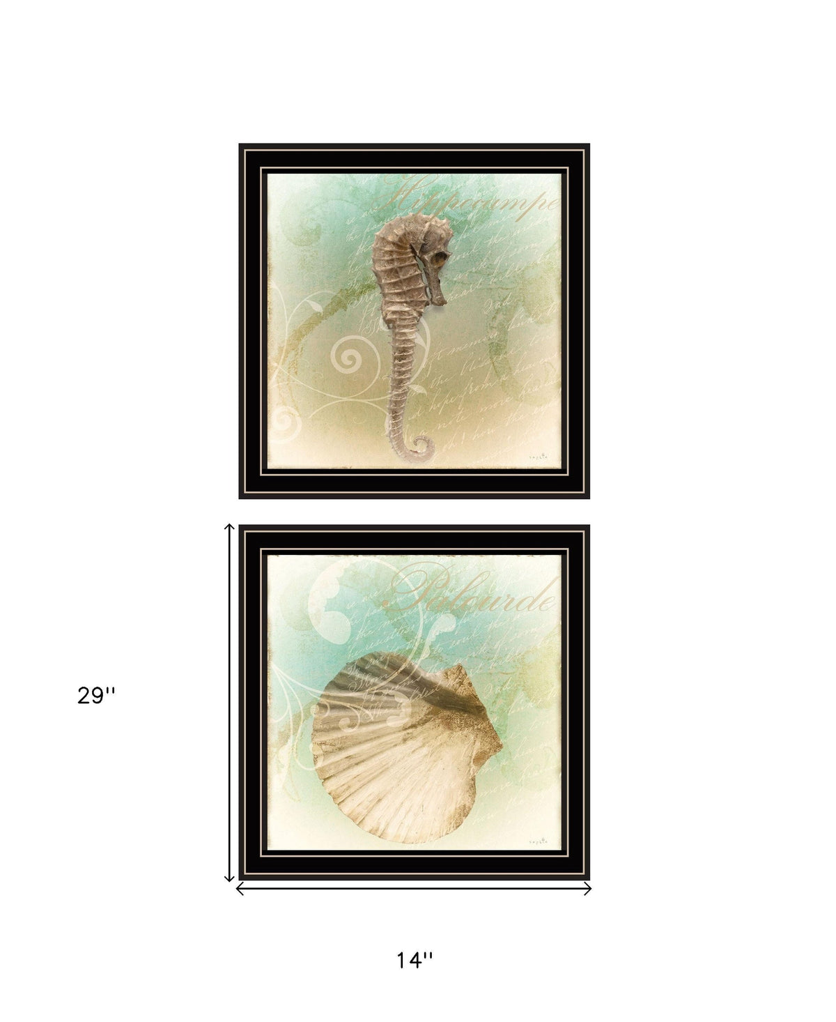 Set Of Two The Sea III and Sea IV 1 Black Framed Print Wall Art LuxuryLifeWay Online Store