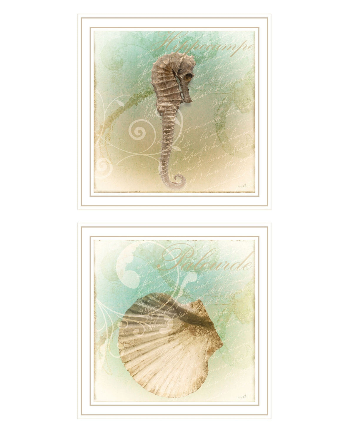 Set Of Two The Sea III and Sea IV 2 White Framed Print Wall Art LuxuryLifeWay Online Store
