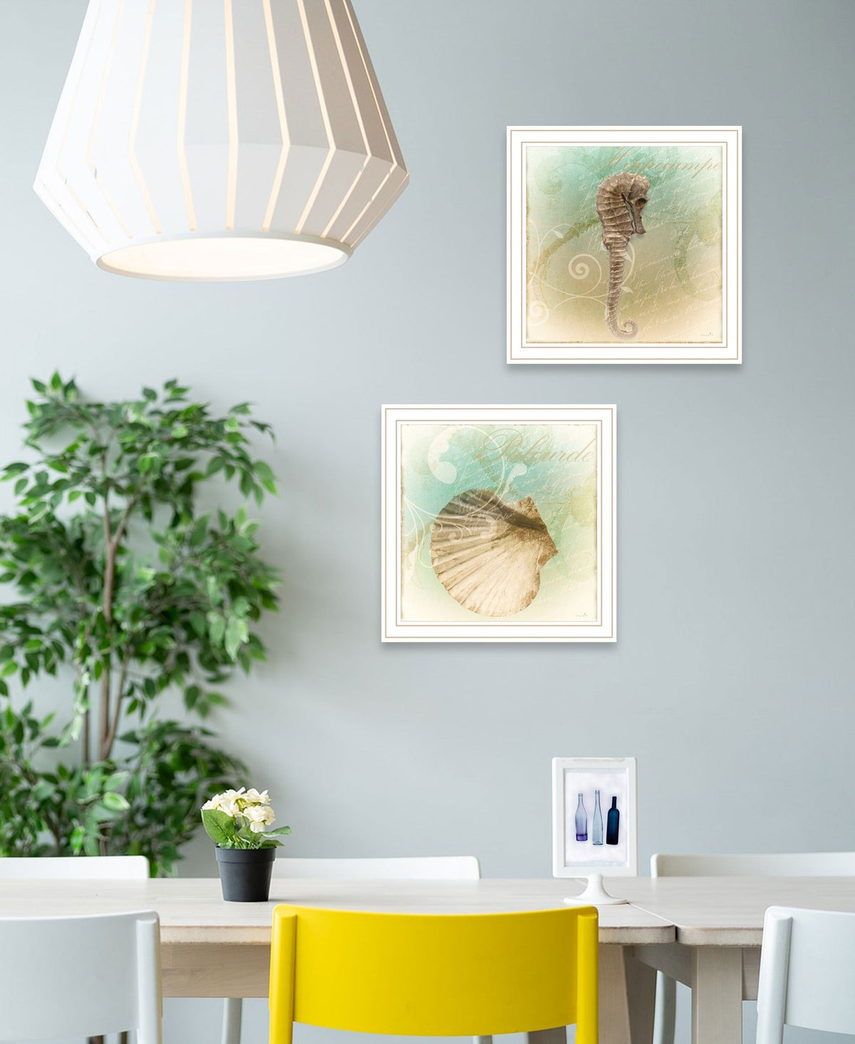 Set Of Two The Sea III and Sea IV 2 White Framed Print Wall Art LuxuryLifeWay Online Store